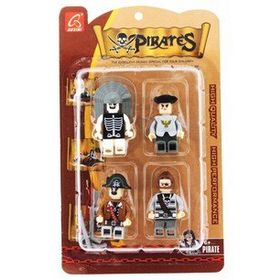 Ausini Pirates 4'lü Gri Korsan Figür Seti