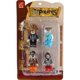 Ausini Pirates 4'lü Kırmızı Korsan Figür Seti