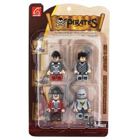 Ausini Pirates 4'lü Kırmızı Korsan Figür Seti