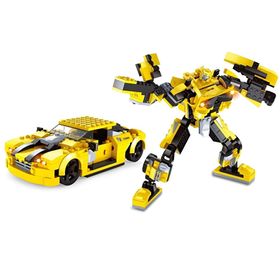 Ausini Titan Form Heroes 2 in 1 Araca Dönüşen Sarı Robot 244 Parça Blok Seti