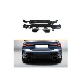 Auto GP Bmw G22 G23 440i 2020+ Arka Tampon Difüzörü ve Egzoz Ucu Seti