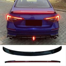 Auto GP Honda Civic FE1 Ledli Pianoblack 2021+ Bagaj Üstü Spoiler