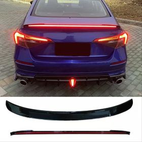 Auto GP Honda Civic FE1 Ledli Pianoblack 2021+ Bagaj Üstü Spoiler