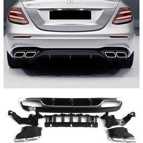 Auto GP Mercedes W213 E63 AMG 2016-2019 Arka Tampon Difüzör ve Egzoz Ucu Seti