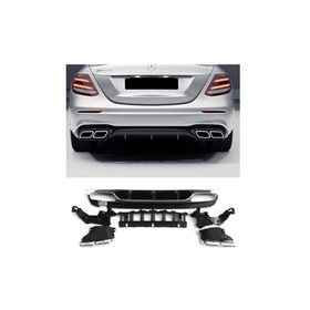 Auto GP Mercedes W213 E63 AMG 2016-2019 Arka Tampon Difüzör ve Egzoz Ucu Seti