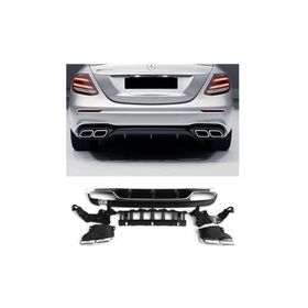 Auto GP Mercedes W213 E63 AMG 2016-2019 Arka Tampon Difüzör ve Egzoz Ucu Seti