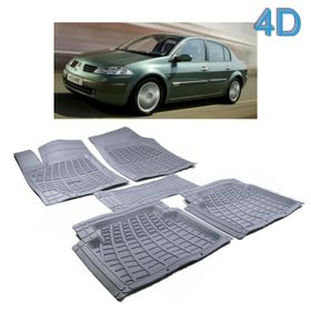 Autoen Renault Megane 2 SD 2002-2008 Kesimli 4D Gri Havuzlu Paspas Seti