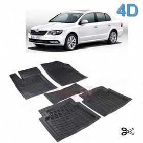 Autoen Skoda SuperB 2009-2014 Siyah 4D Havuzlu Paspas