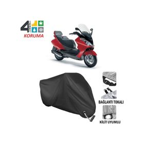 Autoes Aprilia Atlantic 200 Siyah Kilit Uyumlu Motosiklet Brandası
