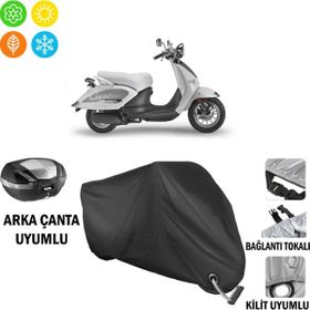 Autoes Aprilia Mojito 125 Siyah Kilit Uyumlu Motosiklet Brandası