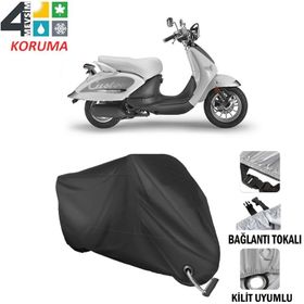 Autoes Aprilia Mojito 125 Siyah Kilit Uyumlu Motosiklet Brandası