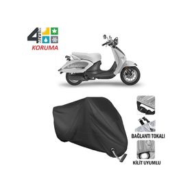 Autoes Aprilia Mojito 125 Siyah Kilit Uyumlu Motosiklet Brandası