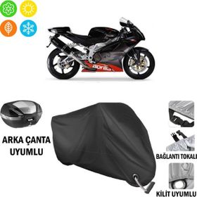Autoes Aprilia RSV 1000R Siyah Kilit Uyumlu Motosiklet Brandası