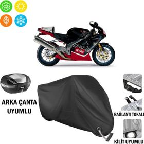 Autoes Aprilia RSV Mille Siyah Kilit Uyumlu Motosiklet Brandası