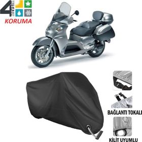 Autoes Aprilia Scarabeo 500 Siyah Kilit Uyumlu Motosiklet Brandası