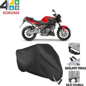 Autoes Aprilia Shiver 750 Siyah Kilit Uyumlu Motosiklet Brandası