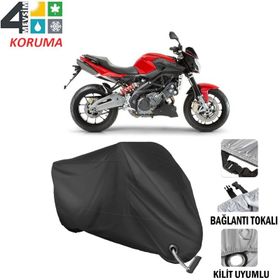 Autoes Aprilia Shiver 750 Siyah Kilit Uyumlu Motosiklet Brandası