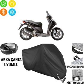 Autoes Aprilia Sporcity 250 Siyah Kilit Uyumlu Motosiklet Brandası