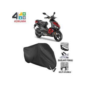 Autoes Aprilia SR 50 Siyah Kilit Uyumlu Motosiklet Brandası