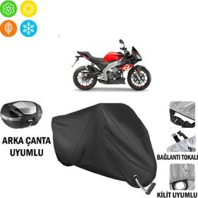Autoes Aprilia Tuono 125 Siyah Kilit Uyumlu Motosiklet Brandası