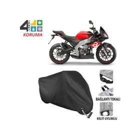 Autoes Aprilia Tuono 125 Siyah Kilit Uyumlu Motosiklet Brandası