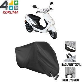 Autoes Asya Elektrikli Siyah Kilit Uyumlu Motosiklet Brandası