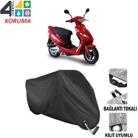 Autoes Asya Polo 100 Siyah Kilit Uyumlu Motosiklet Brandası