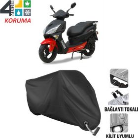 Autoes Asya Royal 150 Siyah Kilit Uyumlu Motosiklet Brandası