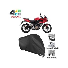 Autoes Bajaj Pulsar AS 150 Siyah Kilit Uyumlu Motosiklet Brandası