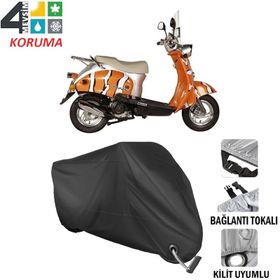 Autoes Bianchi Happy 50 Siyah Kilit Uyumlu Motosiklet Brandası