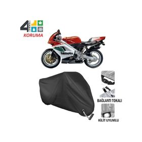 Autoes Bimota Racing V Due Siyah Kilit Uyumlu Motosiklet Brandası