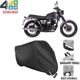 Autoes Brixton BX 125 Siyah Kilit Uyumlu Motosiklet Brandası