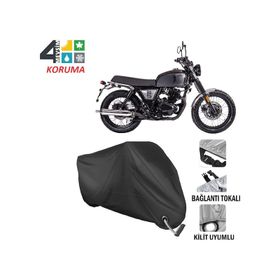 Autoes Brixton BX 125 Siyah Kilit Uyumlu Motosiklet Brandası