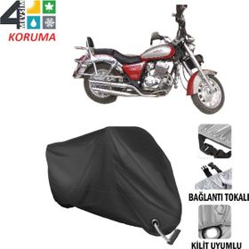 Autoes Çelik Motor Crown 150 Siyah Kilit Uyumlu Motosiklet Brandası