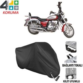 Autoes Çelik Motor Crown 150 Siyah Kilit Uyumlu Motosiklet Brandası