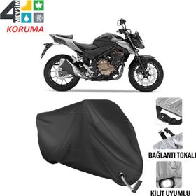 Autoes Honda CB 500F Siyah Kilit Uyumlu Motosiklet Brandası