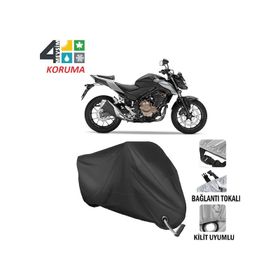 Autoes Honda CB 500F Siyah Kilit Uyumlu Motosiklet Brandası
