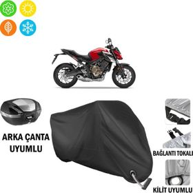 Autoes Honda CB 650F Siyah Kilit Uyumlu Motosiklet Brandası