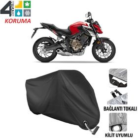 Autoes Honda CB 650F Siyah Kilit Uyumlu Motosiklet Brandası