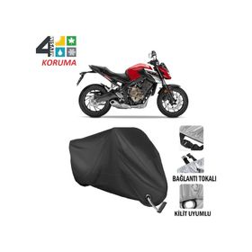 Autoes Honda CB 650F Siyah Kilit Uyumlu Motosiklet Brandası