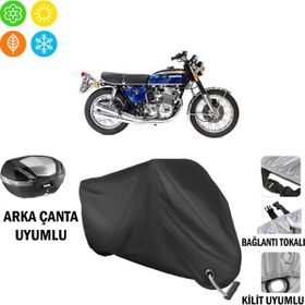Autoes Honda CB 750 Siyah Kilit Uyumlu Motosiklet Brandası