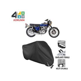 Autoes Honda CB 750 Siyah Kilit Uyumlu Motosiklet Brandası