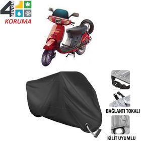 Autoes Honda Kinetic DX Siyah Kilit Uyumlu Motosiklet Brandası