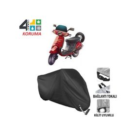 Autoes Honda Kinetic DX Siyah Kilit Uyumlu Motosiklet Brandası