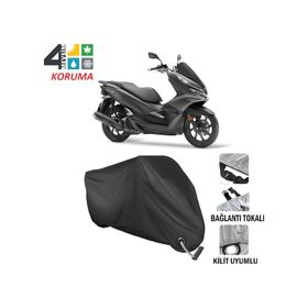 Autoes Honda PCX 125 Siyah Kilit Uyumlu Motosiklet Brandası