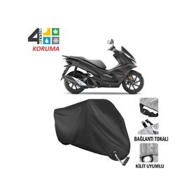 Autoes Honda PCX Siyah Kilit Uyumlu Motosiklet Brandası