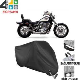 Autoes Honda VT 1100 Shadow Siyah Kilit Uyumlu Motosiklet Brandası