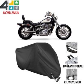 Autoes Honda VT 1100 Shadow Siyah Kilit Uyumlu Motosiklet Brandası
