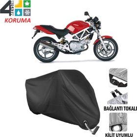 Autoes Honda VTR 250 Siyah Kilit Uyumlu Motosiklet Brandası