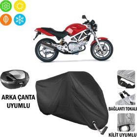 Autoes Honda VTR 250 Siyah Kilit Uyumlu Motosiklet Brandası